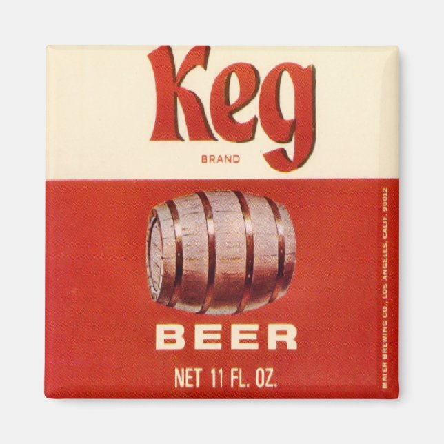 Aimant à la bière de marque Keg (Devant)