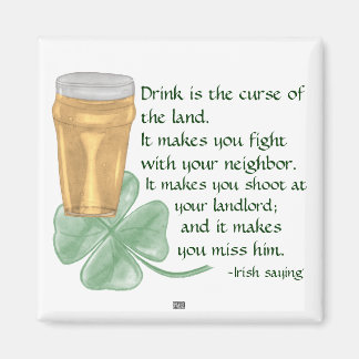 Aimant à la bière et au Shamrock/irlandais