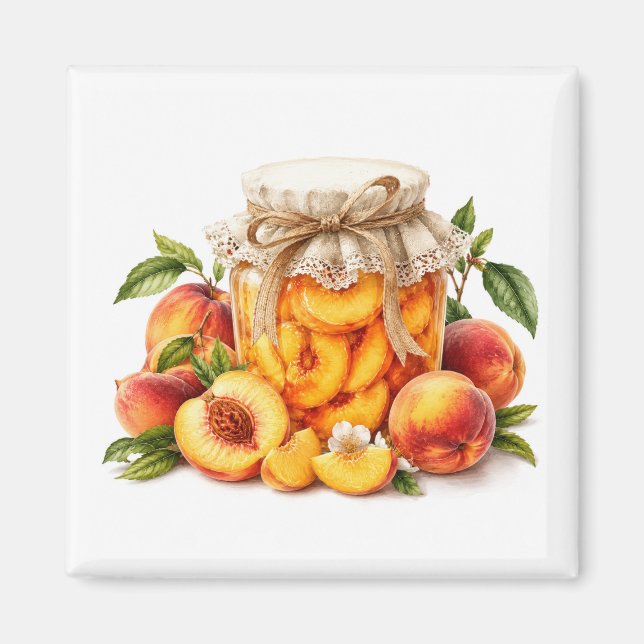 Aimant à la confiture de pêche   (Devant)