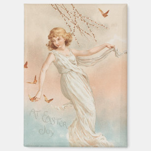 Aimant "À la joie de Pâques" - Impression vintage, L. Pra