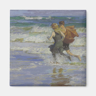 Aimant À la plage (par Edward Henry Potthast)