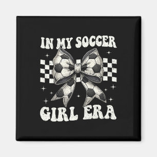 Aimant À l'ère de ma fille footballeuse Coquette Bow Fill