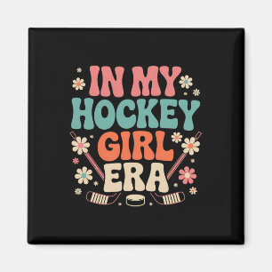 Aimant À l'ère de mes filles de hockey Vintage journée de