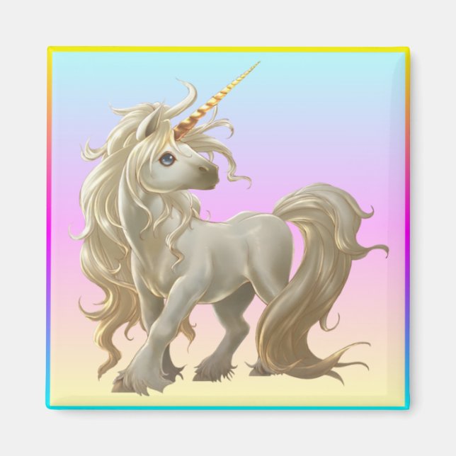 Aimant à licorne dorée (Devant)