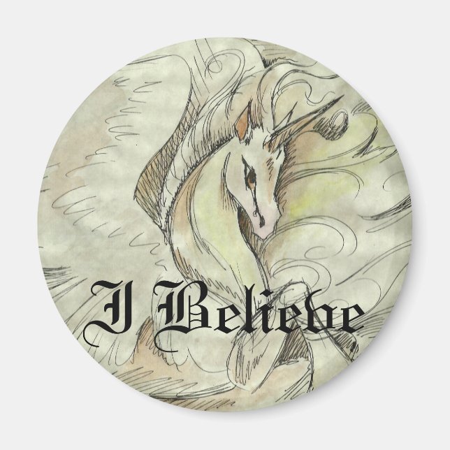 Aimant à licorne esquissé (Devant)