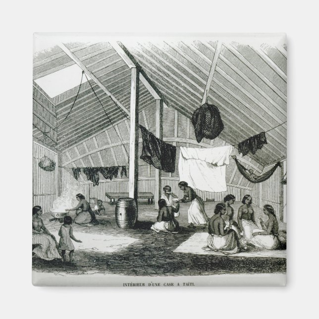 Aimant A l'intérieur d'une hutte de Tahitan (Devant)