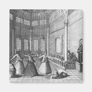 Aimant A l'intérieur d'une mosquée turque, illustration