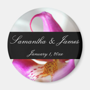 Aimant À l'intérieur d'une Orchidée blanche Mariage perso