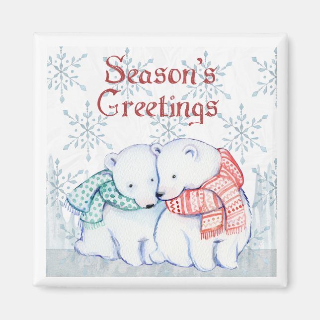 Aimant à l'ours de Noël (Devant)