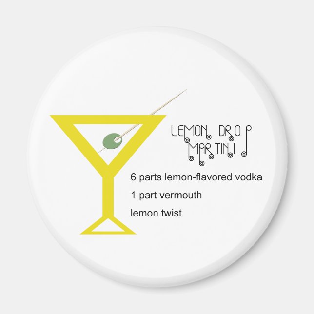 Aimant à martini au citron (Devant)