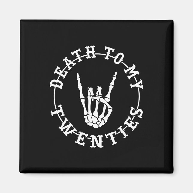 Aimant À mes 20 ans 30e anniversaire Skeleton Hallowe mai (Devant)