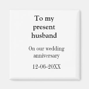 Aimant À mon mari anniversaire de mariage ajoutez nom dat