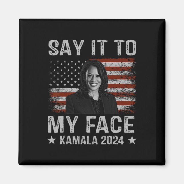 Aimant À Mon Visage Kamala Harris Pour Président 2024 1 (Devant)