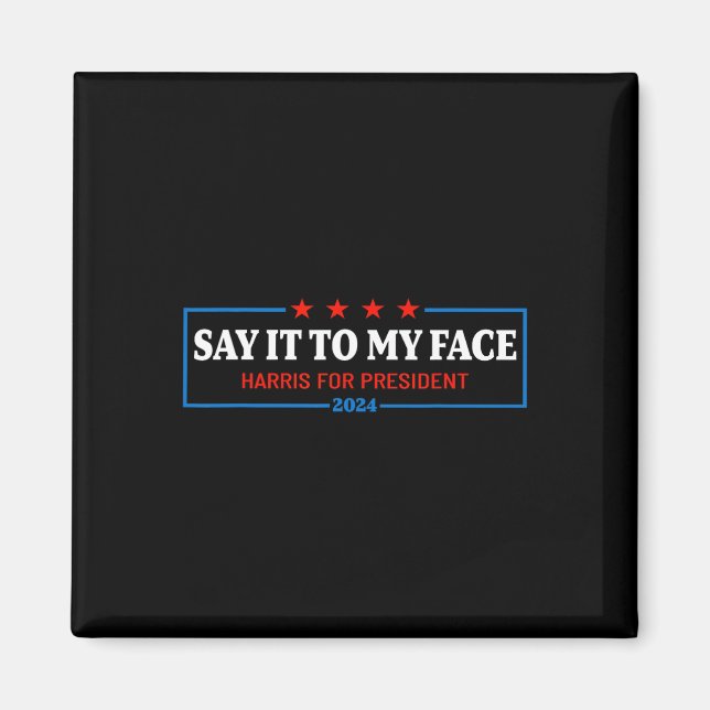 Aimant À Mon Visage Kamala Harris Pour Président 2024 2 (Devant)
