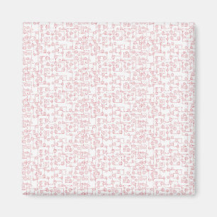 Aimant à motif rose Géométrique Minimaliste Modern