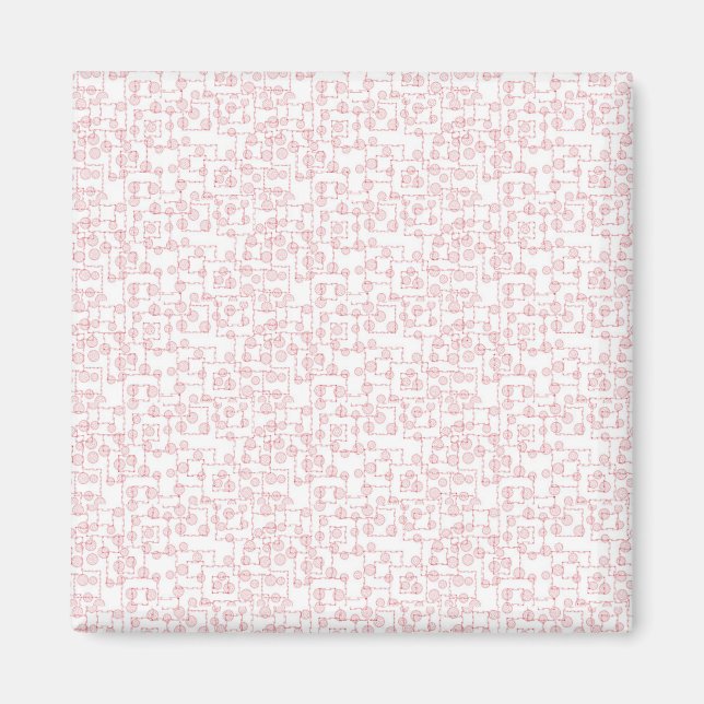 Aimant à motif rose Géométrique Minimaliste Modern (Devant)