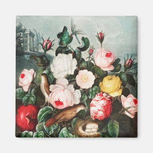 Aimant à motifs floraux