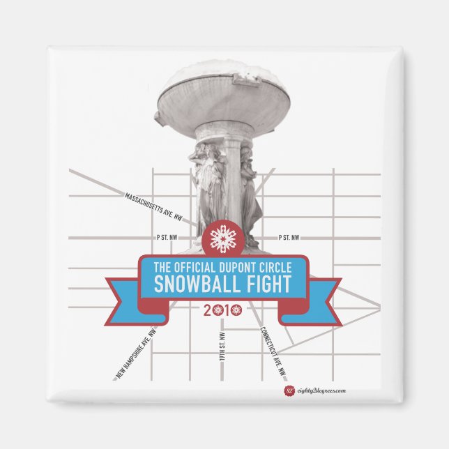 Aimant à neige blanche (Devant)