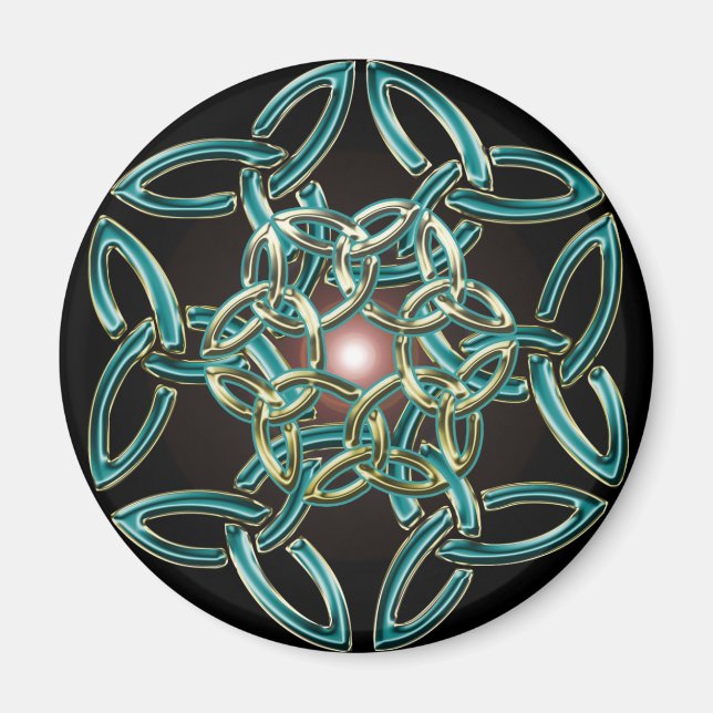 Aimant à noeud cercle Triquetra (Devant)