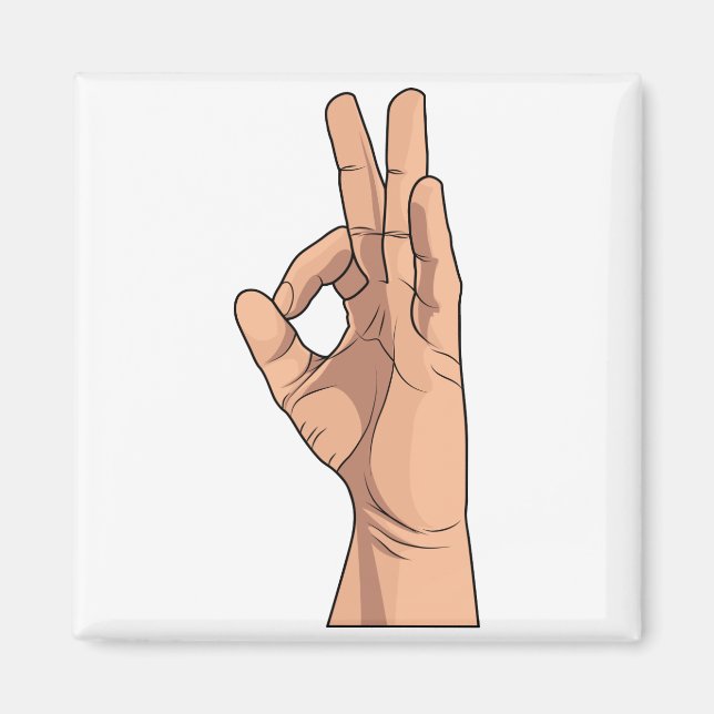 Aimant A OK ~ Hand Sign and Gestures a ok (Devant)