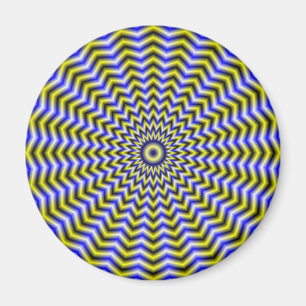 Aimant à onduleurs bleu et jaune Zigzag