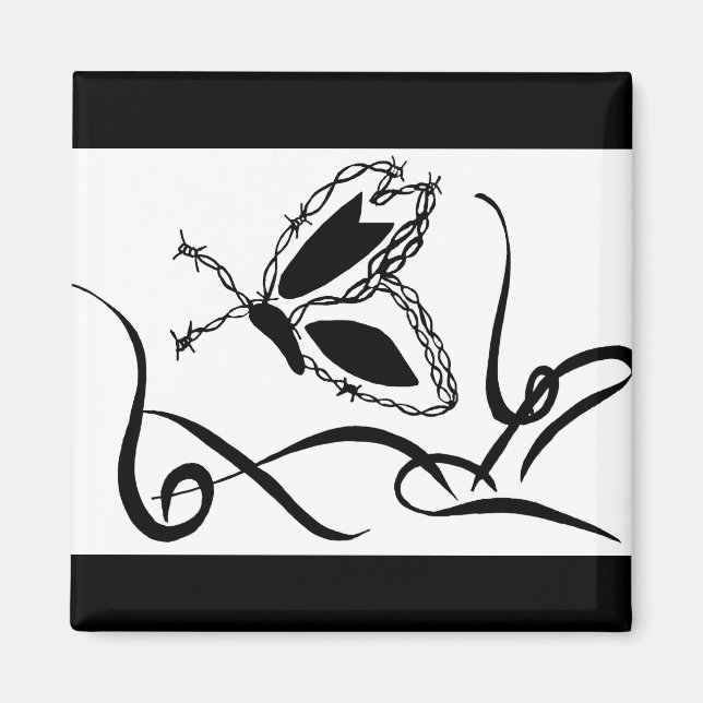 Aimant à papillon barbe (Devant)