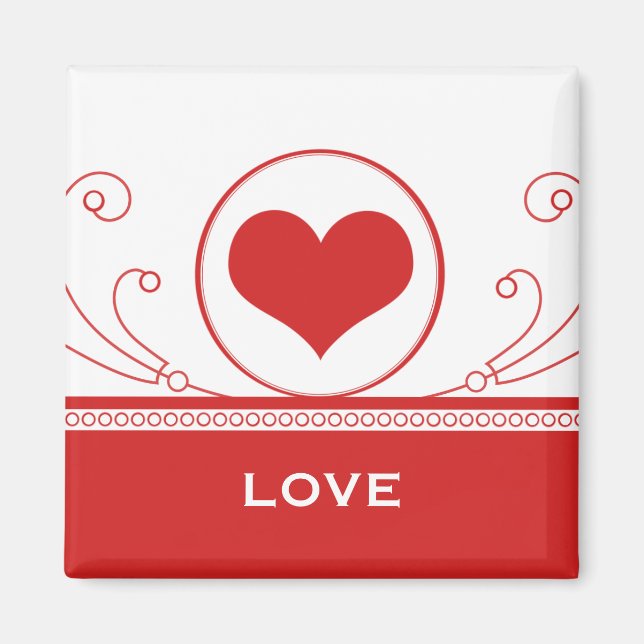 Aimant à percussion cardiaque, rouge (Devant)