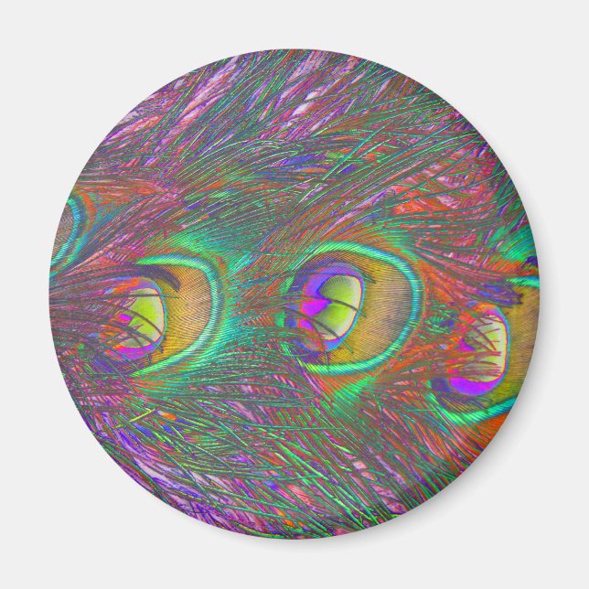 Aimant à plumes de paon de Noël (Devant)