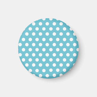 Aimant à points Polka bleu vintage