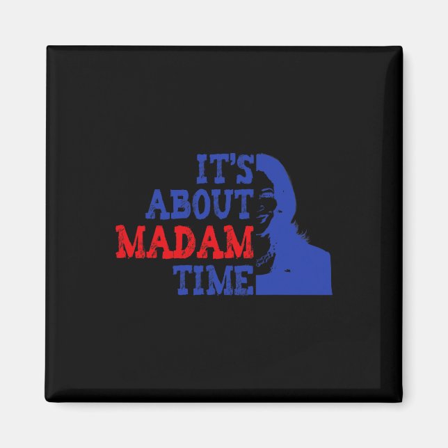 Aimant A propos de Madame Time Kamala Harris Président 20 (Devant)