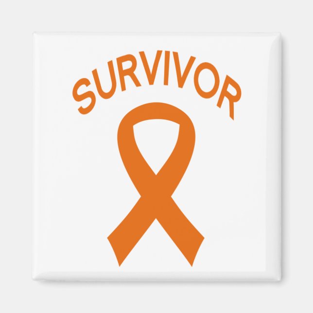 Aimant à ruban pour cancer de la leucémie orange s (Devant)
