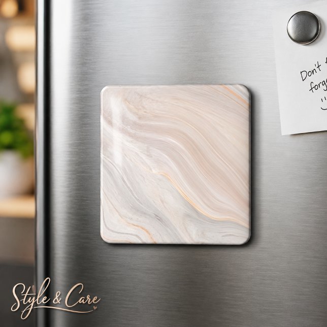 Aimant à texture de marbre en forme de rectangle r (Marble Texture Magnet in Dark Pink Rectangle Shape)