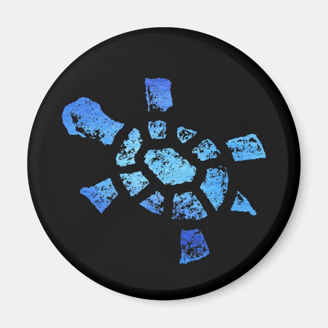 Aimant à tortue bleue (Devant)