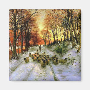 Aimant À travers le calme et l'air gelé, les beaux-arts