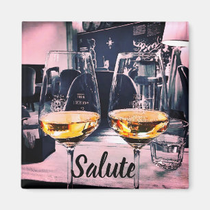 Aimant à vin avec mot italien pour la joie