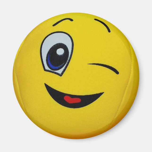 Aimant à visage jaune (Devant)