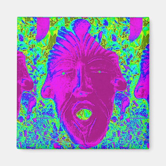 aimant à visage violet (Devant)