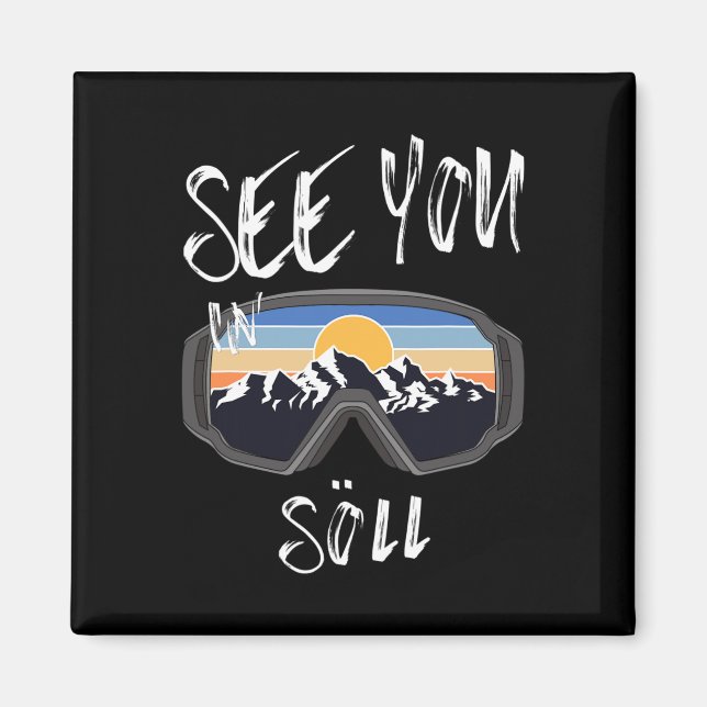 Aimant A Voir À Söll Tyrol Vacation Ski Goggings (Devant)