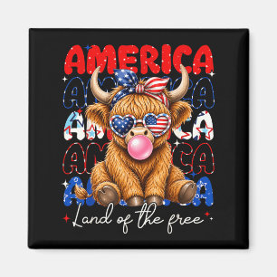 Aimant Aamerica Terre de la vache des Highlands Femmes pa