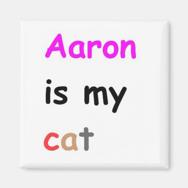 Aimant Aaron est mon chat (Devant)