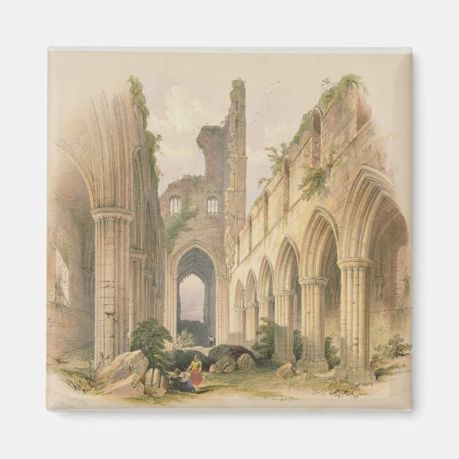Aimant Abbaye de Kirkstall, la nef et la chorale, de "The (Devant)