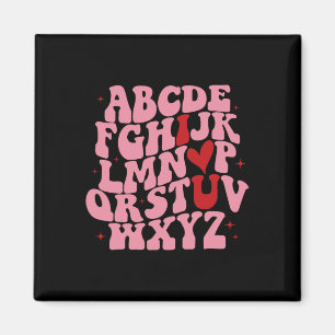 Aimant Abc Alphabet Je T'Aime Professeur D'Anglais Saint-