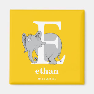 Aimant ABC du Dr Seuss : Lettre E - Blanc Ajouter Votre