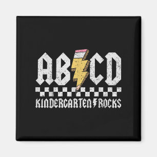 Aimant Abcd Kindergarten Rocks Pencil Lightning Enseignan