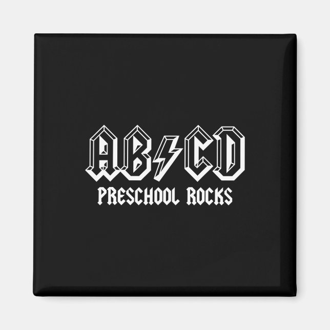 Aimant Abcd Rocks Retour à l'école Préscolaire Rocks Amus (Devant)