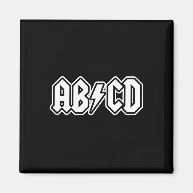 Aimant Abcd S'Amuser De Retour À L'École Étudiant Enseign (Devant)