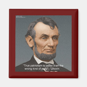 Aimant Abe Lincoln & Citation Patriotique