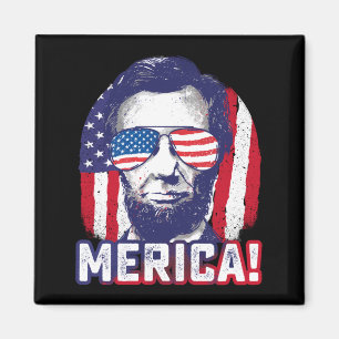 Aimant Abe lincoln merica drôle 4 juillet usa patriotique