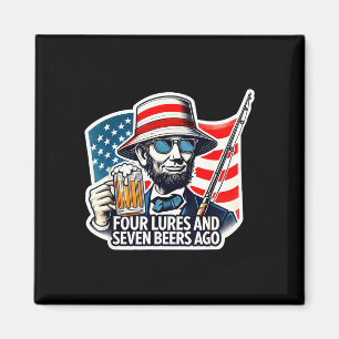 Aimant Abe lincoln quatre leurres sept bières ago pêche