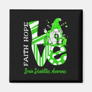 Aimant Abee Gnome Love Incapacité cérébrale Sensibilisati